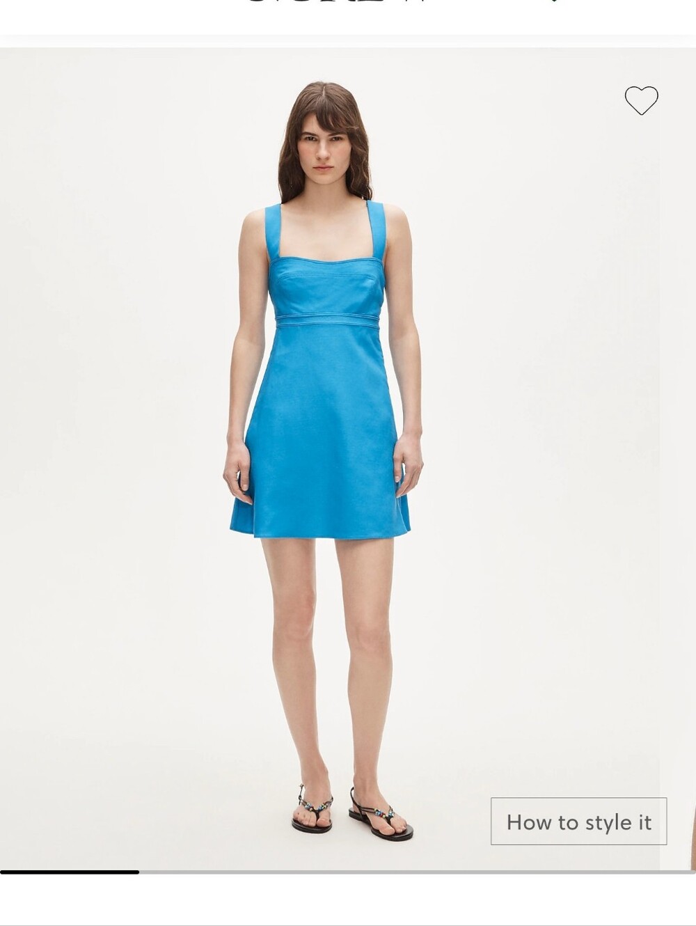 NWT Gramercy Linen-Blend Empire-Waist Mini Dress NWT US8